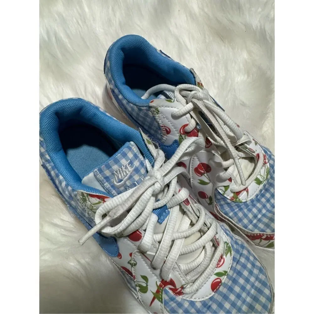 Nike Air Max Excee picnic plaid cherry blue white 4.5y